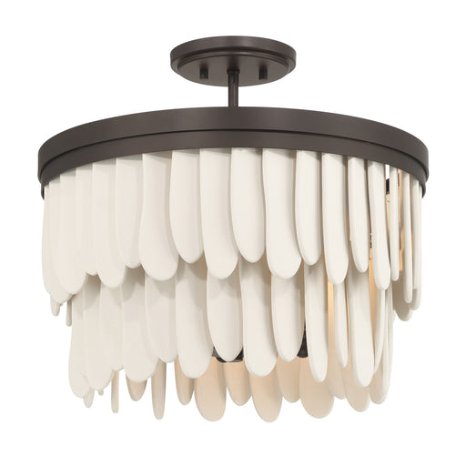 Briscade Six Light Semi-Flush Mount Dark Bronze