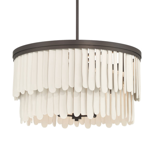 Briscade Nine Light Pendant Dark Bronze