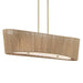 Minka-Lavery - 6578-695 - Four Light Linear Chandelier - Key Largo - Soft Brass