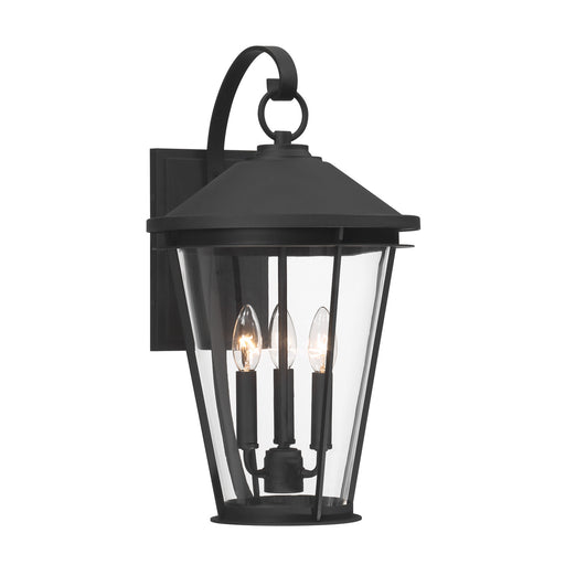Outremont Three Light Wall Lantern Sand Coal Black