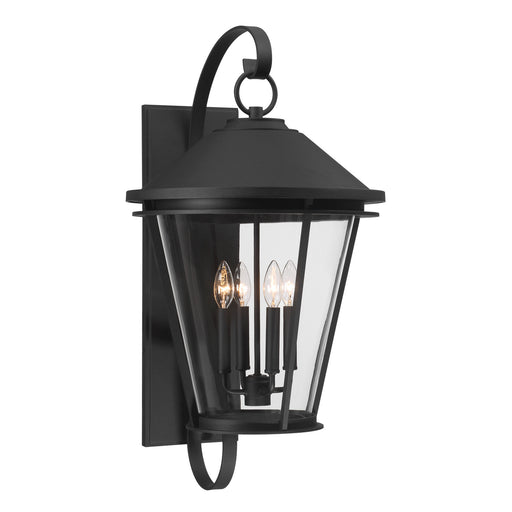 Outremont Four Light Wall Lantern Sand Coal Black