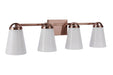 Craftmade - 20732CPZ4 - Four Light Vanity - Zane - Premium Bronze