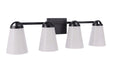 Craftmade - 20732FB4 - Four Light Vanity - Zane - Flat Black