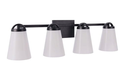 Craftmade - 20732FB4 - Four Light Vanity - Zane - Flat Black