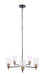 Craftmade - 60325-FBSB-C - Five Light Chandelier - Council - Flat Black/Satin Brass