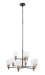 Craftmade - 60329-FBSB-C - Nine Light Chandelier - Council - Flat Black/Satin Brass