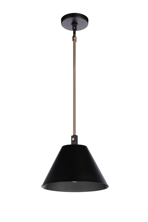 Craftmade - 60991-FBSB - One Light Pendant - Blake - Flat Black/Satin Brass