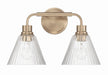 Craftmade - 61102-CPZ - Two Light Vanity - Pleated - Premium Bronze