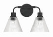 Craftmade - 61102-FB - Two Light Vanity - Pleated - Flat Black