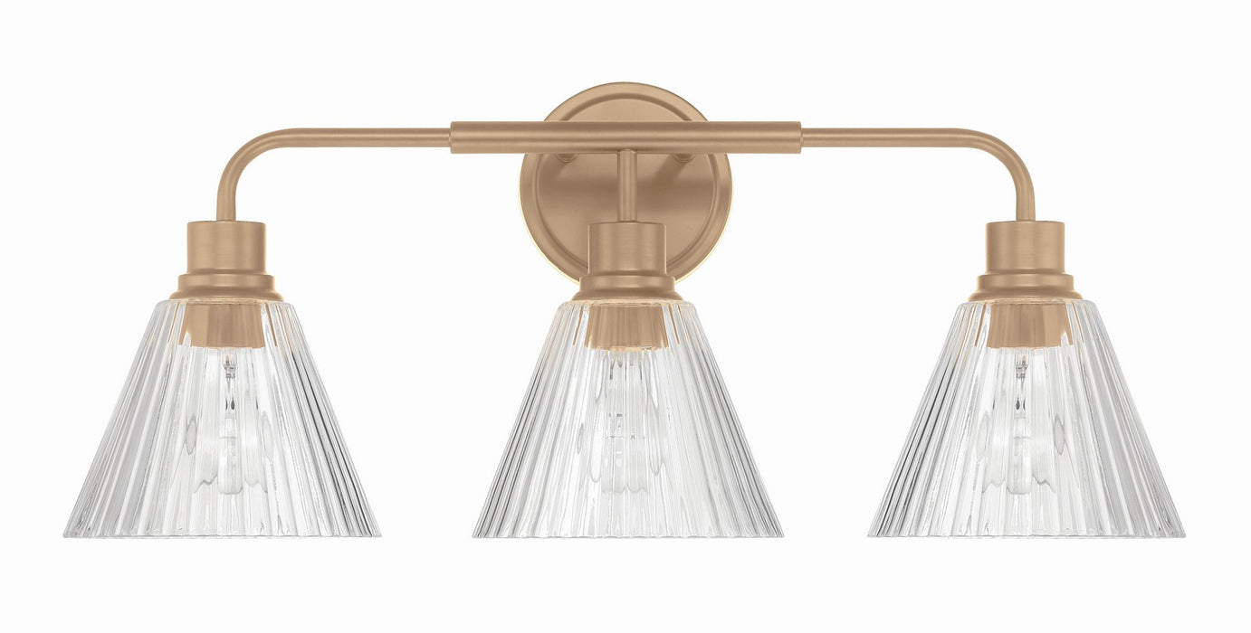 Craftmade - 61103-CPZ - Three Light Vanity - Pleated - Premium Bronze