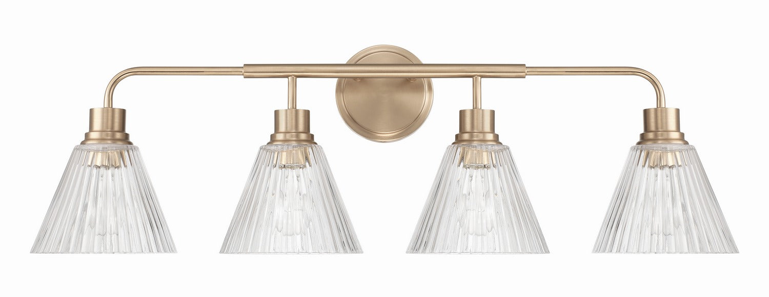 Craftmade - 61104-CPZ - Four Light Vanity - Pleated - Premium Bronze