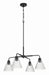 Craftmade - 61124-FB - Four Light Chandelier - Pleated - Flat Black