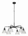 Craftmade - 61126-FB - Six Light Chandelier - Pleated - Flat Black