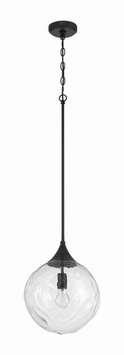 Reflection One Light Pendant Flat Black