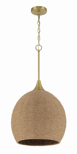 Keira One Light Pendant Satin Brass