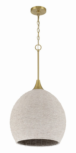 Keira One Light Pendant Satin Brass
