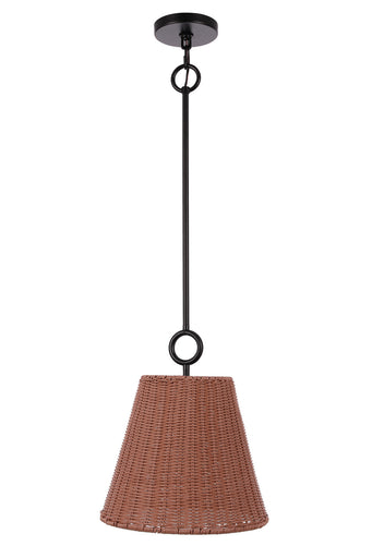 Kirsten One Light Pendant Flat Black