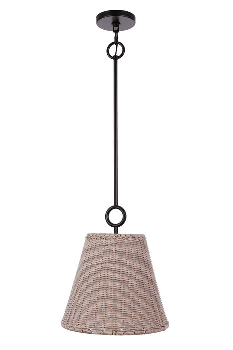 Craftmade - 61891W-FB - One Light Pendant - Kirsten - Flat Black