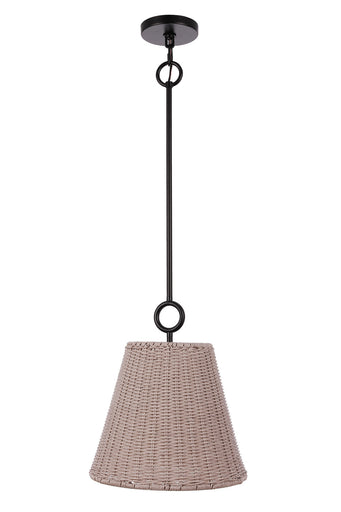 Kirsten One Light Pendant Flat Black