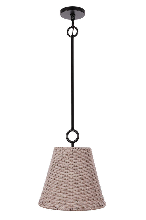 Craftmade - 61891W-FB - One Light Pendant - Kirsten - Flat Black
