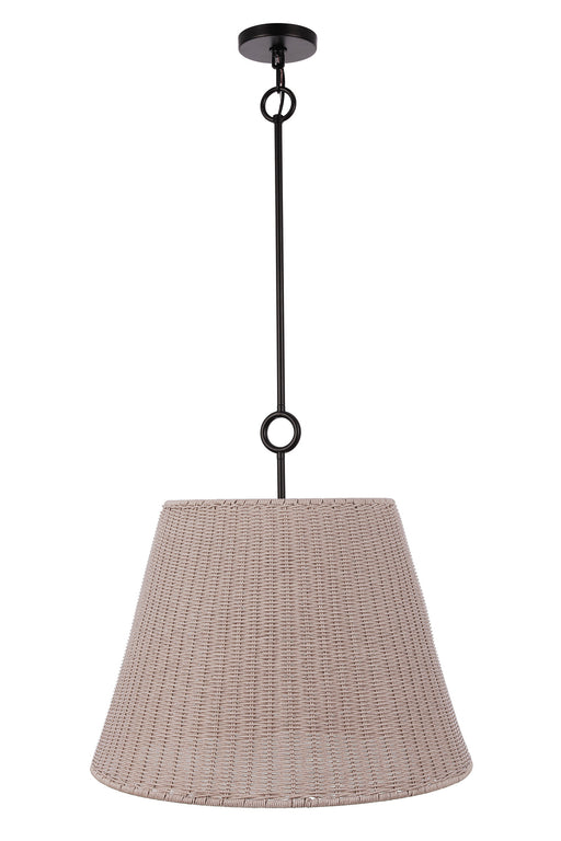Craftmade - 61893W-FB - Three Light Pendant - Kirsten - Flat Black
