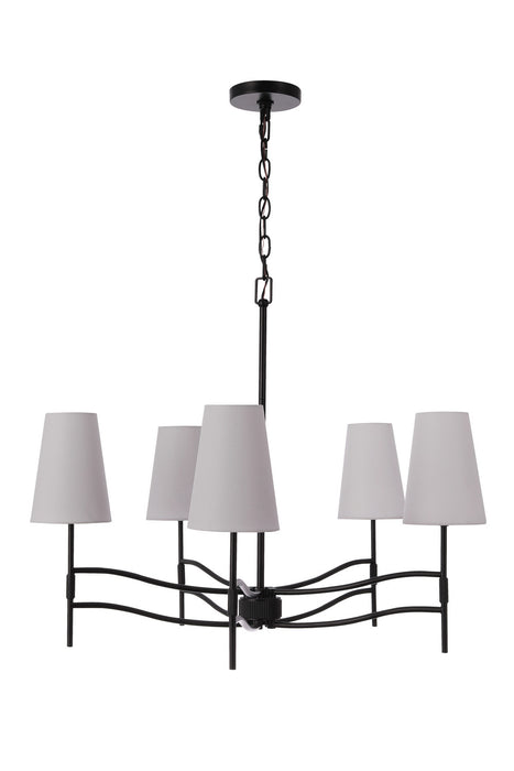 Craftmade - 61925-FB - Five Light Chandelier - Astor - Flat Black
