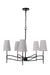 Craftmade - 61925-FB - Five Light Chandelier - Astor - Flat Black