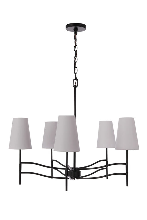 Craftmade - 61925-FB - Five Light Chandelier - Astor - Flat Black