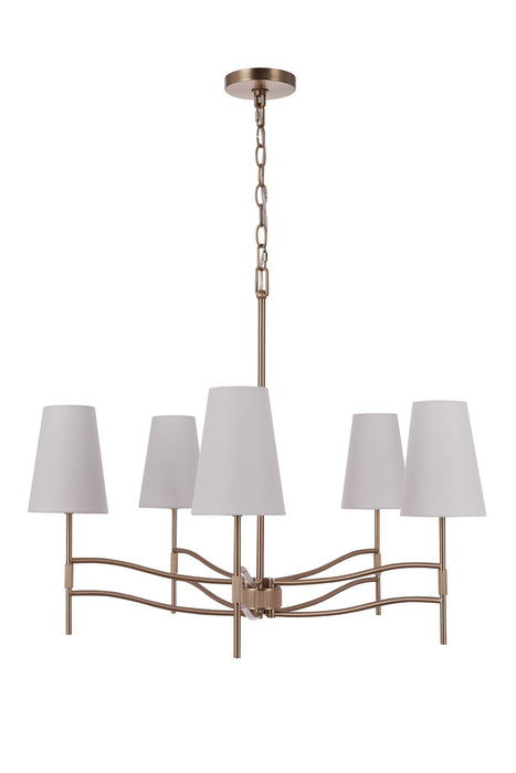 Craftmade - 61925-SB - Five Light Chandelier - Astor - Satin Brass