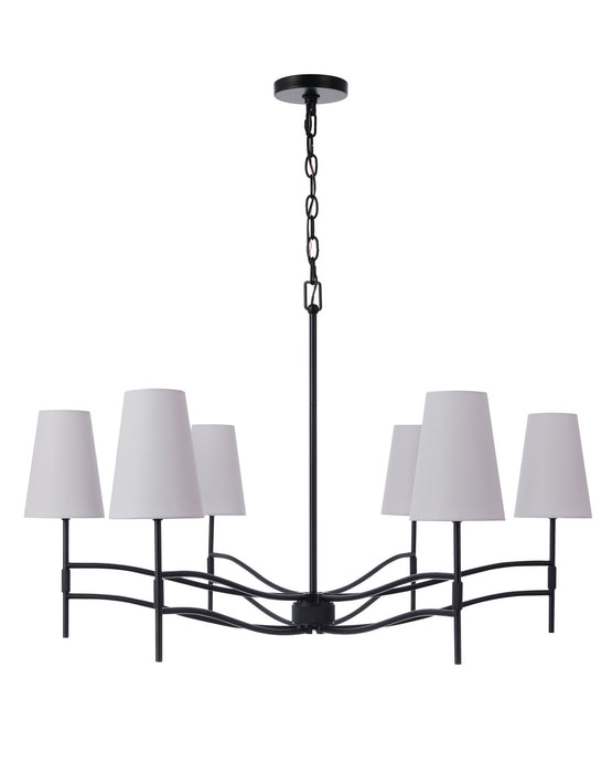 Craftmade - 61926-FB - Six Light Chandelier - Astor - Flat Black