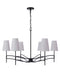 Craftmade - 61926-FB - Six Light Chandelier - Astor - Flat Black