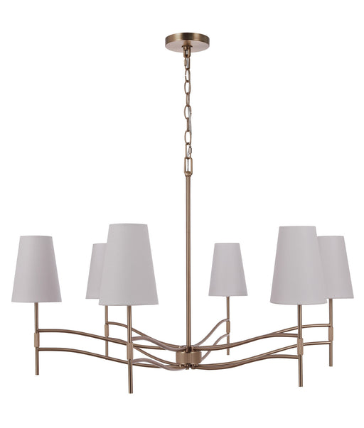 Craftmade - 61926-SB - Six Light Chandelier - Astor - Satin Brass