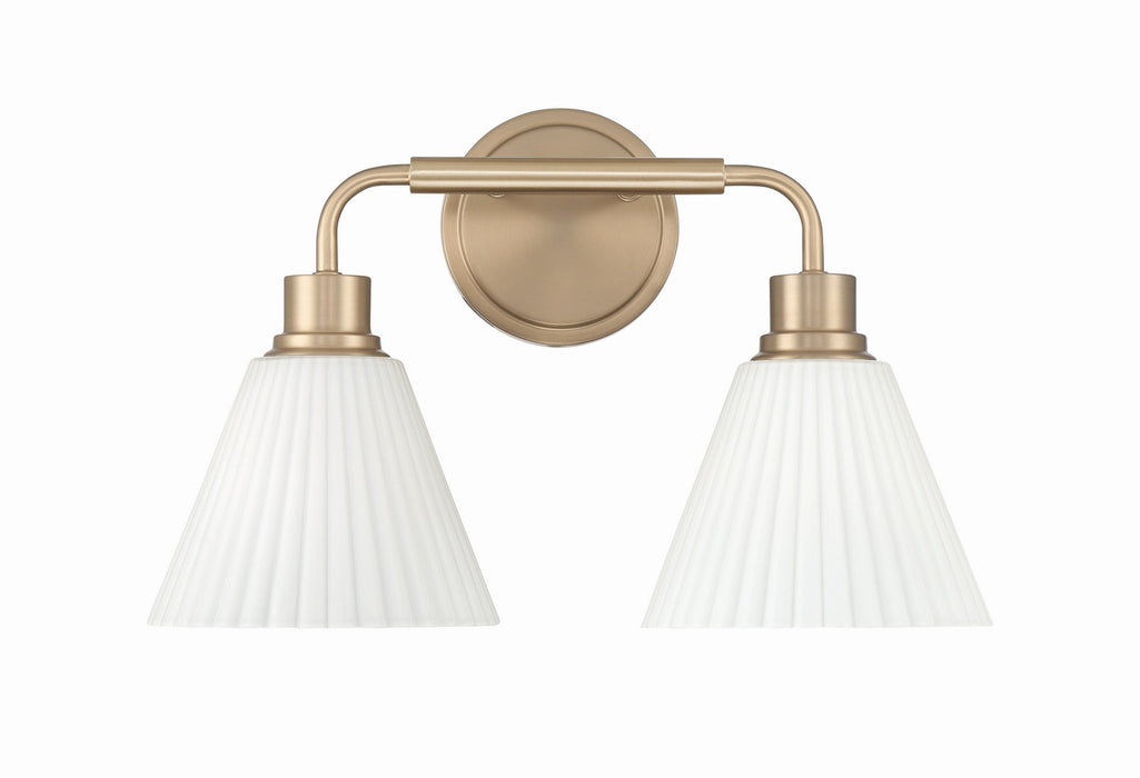 Craftmade - 62302-CPZ - Two Light Vanity - Pleated II - Premium Bronze
