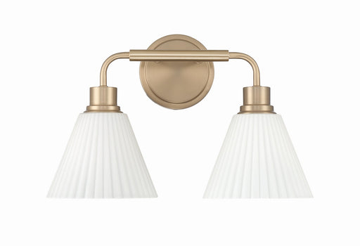 Pleated II Two Light Vanity Premium Bronze