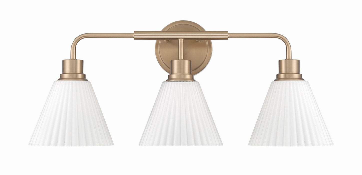 Craftmade - 62303-CPZ - Three Light Vanity - Pleated II - Premium Bronze