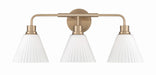 Craftmade - 62303-CPZ - Three Light Vanity - Pleated II - Premium Bronze