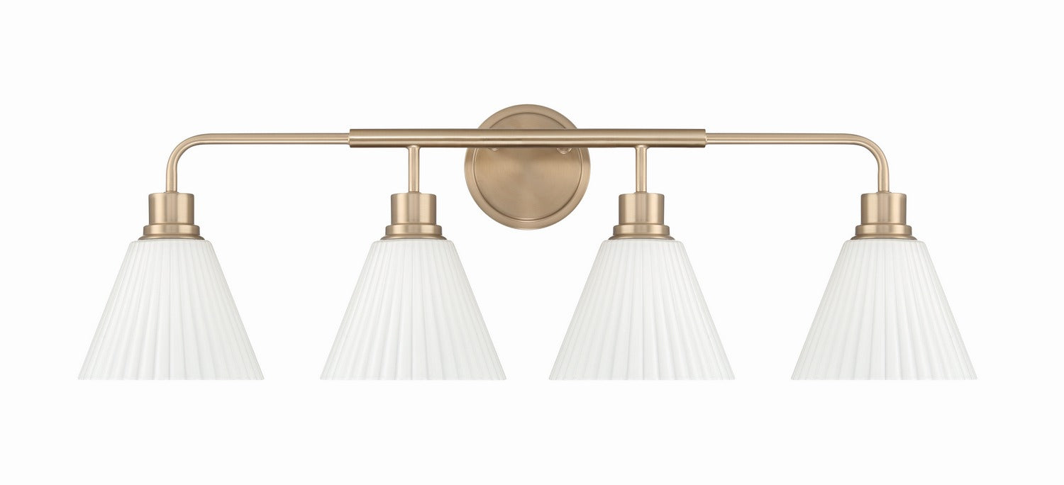 Craftmade - 62304-CPZ - Four Light Vanity - Pleated II - Premium Bronze