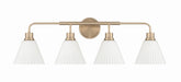 Craftmade - 62304-CPZ - Four Light Vanity - Pleated II - Premium Bronze