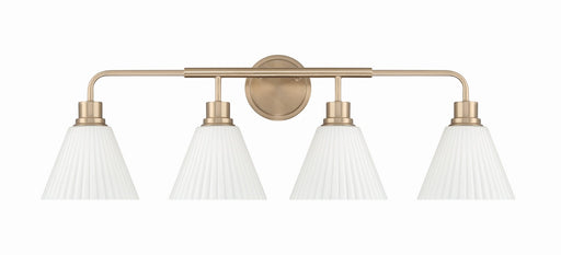 Pleated II Four Light Vanity Premium Bronze