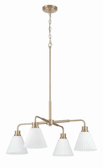 Craftmade - 62324-CPZ - Four Light Chandelier - Pleated II - Premium Bronze