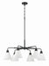 Craftmade - 62326-FB - Six Light Chandelier - Pleated II - Flat Black