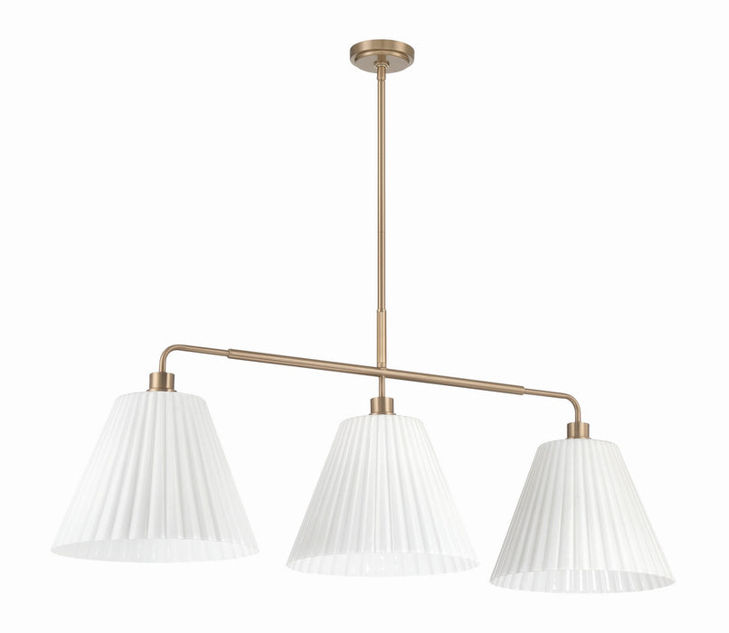 Craftmade - 62373-CPZ - Three Light Island Pendant - Pleated II - Premium Bronze