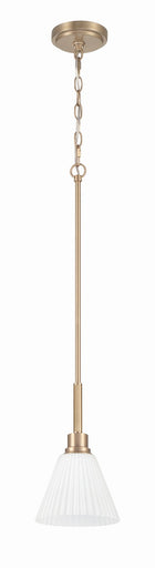 Pleated II One Light Pendant Premium Bronze