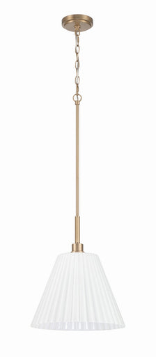 Pleated II One Light Pendant Premium Bronze