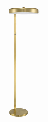 Keeva One Light Floor Lamp Satin Brass