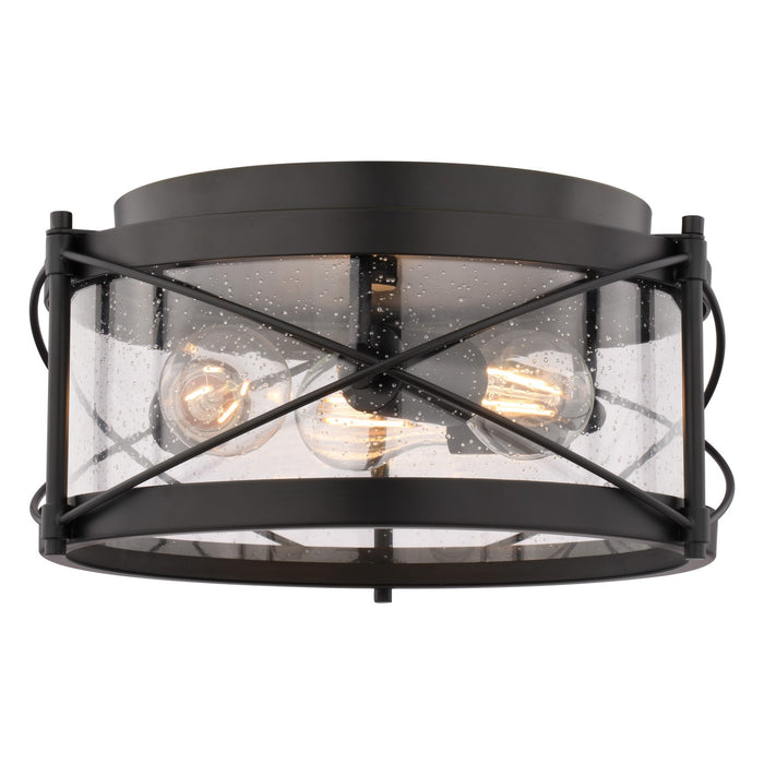 Vaxcel - C0359 - Three Light Flush Mount - Harrison - Matte Black
