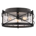 Vaxcel - C0359 - Three Light Flush Mount - Harrison - Matte Black