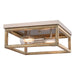 Vaxcel - C0363 - Two Light Flush Mount - Pratt - Satin Nickel and Light Oak
