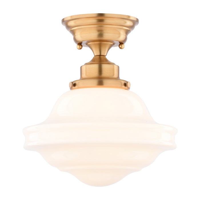 Vaxcel - C0368 - One Light Semi-Flush Mount - Huntley - Natural Brass