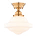 Vaxcel - C0368 - One Light Semi-Flush Mount - Huntley - Natural Brass